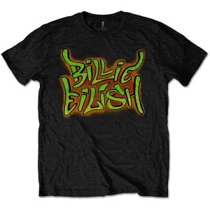 Image of Billie Eilish - Graffiti Unisex Large T-Shirt - Black