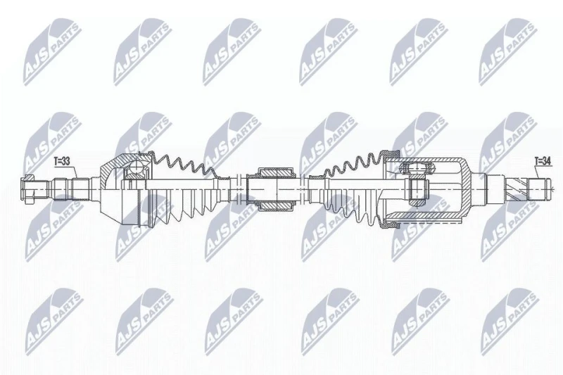 Image of NTY Drive shaft NTY NPW-DW-029