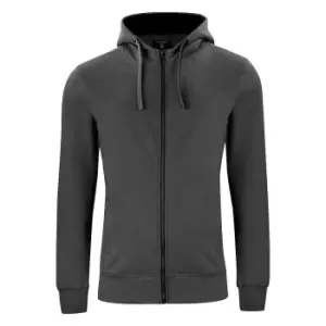 Image of Clique Mens Classic Melange Full Zip Hoodie (XXL) (Anthracite Melange)