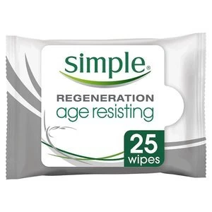 Image of Simple Regeneration Age Resisting Cleansing Wipes 25s