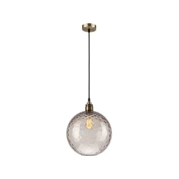 Image of Lamkur Lighting - Globe Pendant Ceiling Lights Smoky , 1x E27