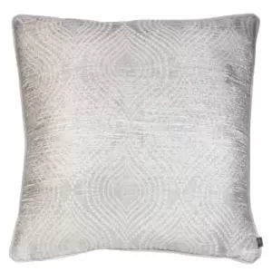 image of Radiance Geometric Cushion Chrome, Chrome / 55 x 55cm / Polyester Filled