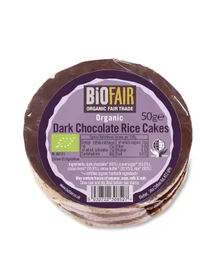 image of BIOFAIR - Organic Dark Chocolate Coated Rice Cakes