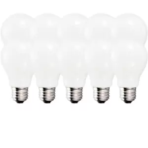 image of Harper Living 9 Watts A60 E27 LED Bulb Opal Cool White Dimmable, Pack of 10