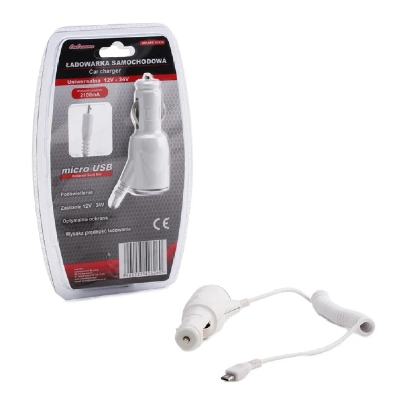 Image of CARCOMMERCE 42626 Car mobile phone charger micro USB, Number of inlets/outlets: 1 Car mobile phone charger (100026)