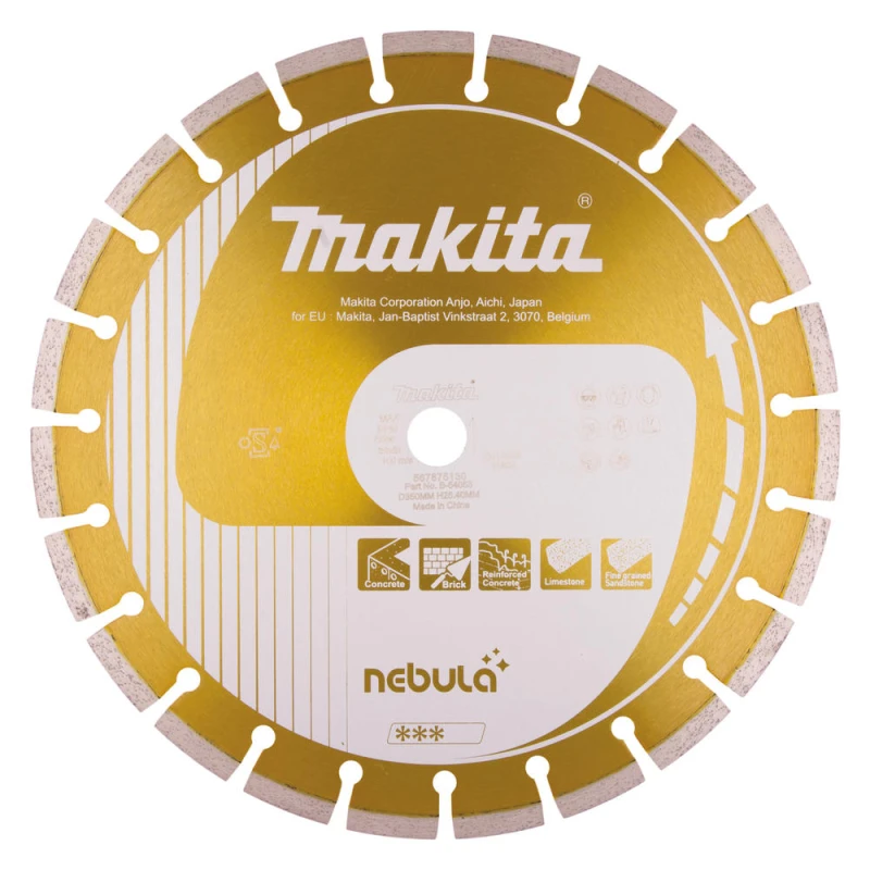 Image of Makita Nebula Wet & Dry Diamond Wheel Cutting Disc 350mm 2.8mm Pack of 1 B-54053