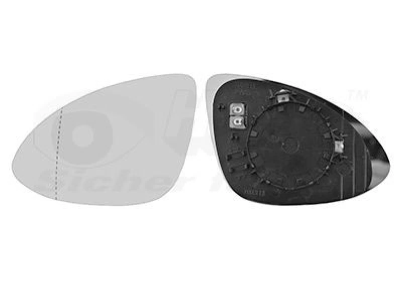 Image of VAN WEZEL Wing mirror glass VAN WEZEL 7405837