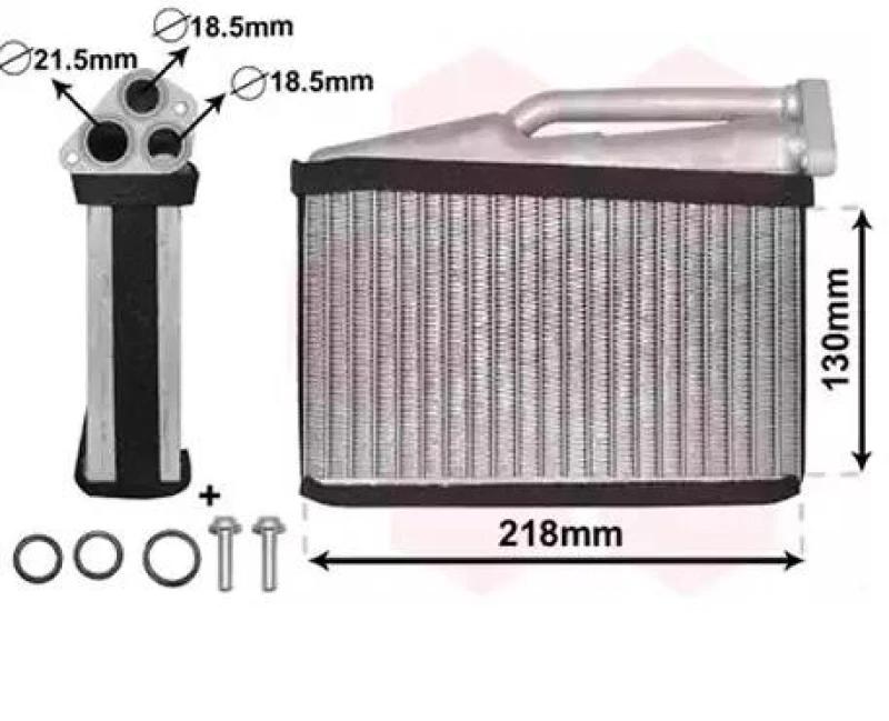 Image of VAN WEZEL 06006541 Heat Exchanger Heat Exchanger,interior heating (467)