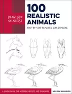 Image of draw like an artist 100 realistic animals step by step realistic line drawi