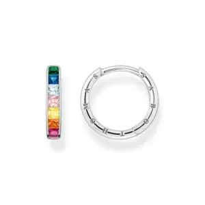 Image of Sterling Silver Pav Colourful Stones Earrings CR668-477-7