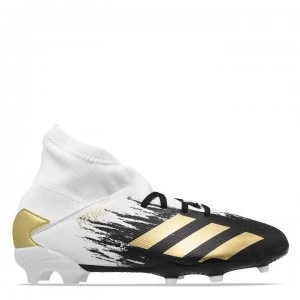 image of adidas 20.3 Junior FG Football Boots - White/MetGold