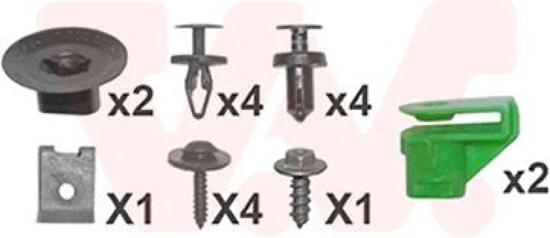 Image of VAN WEZEL Mounting Kit, bumper VAN WEZEL 4328793