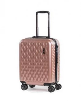 Image of Rock Luggage Allure RDDCF 8 Wheel Carry On Rose Pink Suitcase