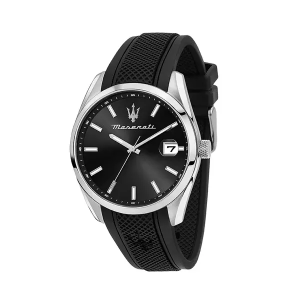 Image of Maserati R8851151004 Attrazione Black Resin Strap Watch - W81183