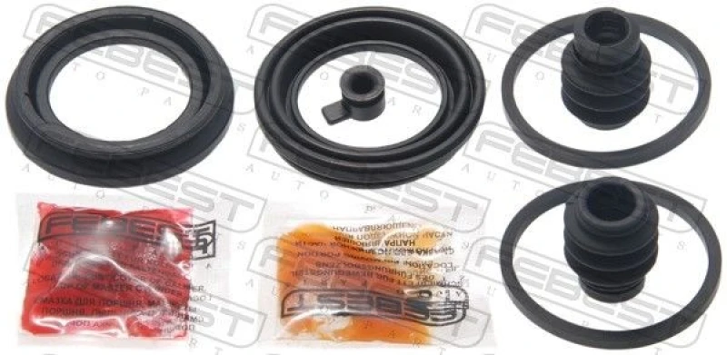 Image of FEBEST 1475-ACTF Brake Caliper Repair Kit with holding frame, Front Axle Repair Kit,brake caliper (405)