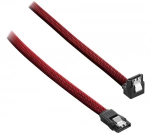 Image of CABLEMOD ModMesh 60cm Right Angle SATA 3 Cable - Blood Red
