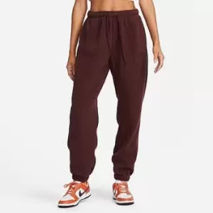 image of Nike W Nsw Plush Jogger Pants, Burgundy Crush/Black, Female, Track Pants, DQ6812-652