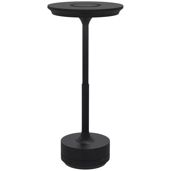 Image of HOMCOM Cordless Table Lamp, Touch LED Desk Lamp with 4000mAh Rechargeable Battery, 3 Colour, for Bedroom Living Room, Black