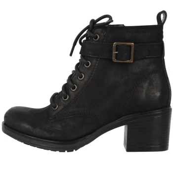 Image of Linea Lace Heeled Boots - Black