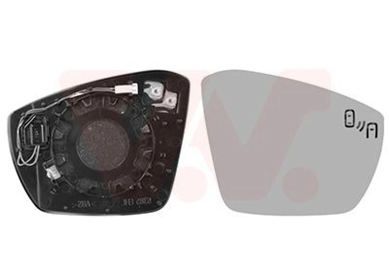 Image of VAN WEZEL Wing mirror glass VAN WEZEL 5706836