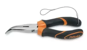 image of Beta Tools 1168BM-HS H-Safe Tethered Extra Long Bent Needle Nose Pliers 200mm