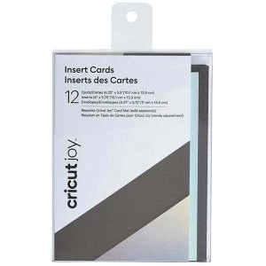 Image of Cricut Joy Insert Cards Grey Gold Metallic Set of 12