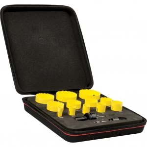 image of Starrett KFC12021 14 Piece Plumbers Electricians Hole Saw Set