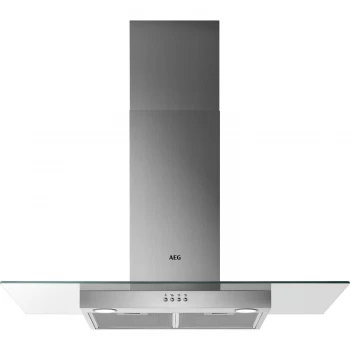 image of AEG DTB3954M 90cm Flat Chimney Cooker Hood