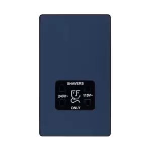 Image of BG Evolve Matt Blue Dual Voltage Shaver Socket 115/240V - PCDDB20B