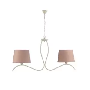 image of Zen Multi Arm Pendant Ceiling Light, Fabric Shades