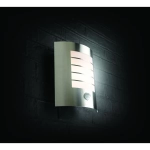 Image of Wickes Oslo Chrome Wall Light with PIR - 60W