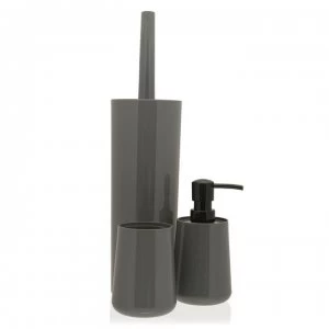 image of Linea Linea Bathroom Accessories 3 Set - Grey