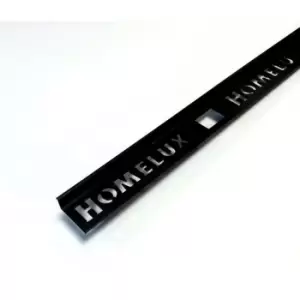 image of Homelux 8mm Straight Edge Brushed Tile Trim - Black - 1.83m