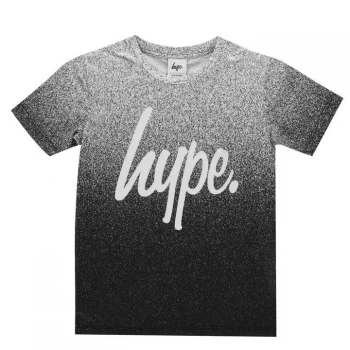 Hype Speckle Fade Kids T-Shirt - Black/White