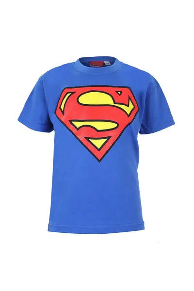 Image of DC Comics Superman Logo Cotton T-Shirt Royal