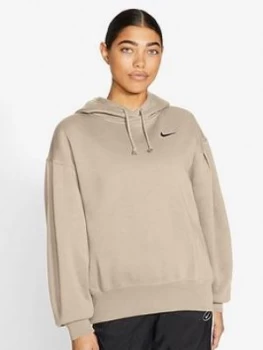 image of Nike NSW Trend Pullover Hoodie - Oatmeal , Oatmeal Size M Women