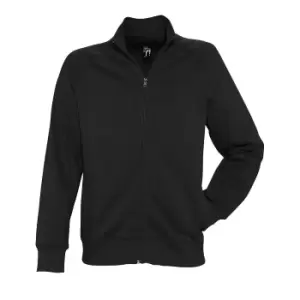 Image of SOLS Mens Sundae Full Zip Sweat Jacket (M) (Black)