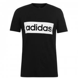 image of adidas Mens Basics Puff Box T-Shirt - Black/White