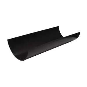 image of FloPlast 112mm Round Line Gutter 4m - Black