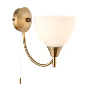 image of Gallery Interiors Alton 1 Wall Light Antique Brass