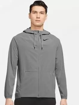 Image of Nike Train Pro Dri-FIT Flex Vent Max Hooded Jacket - Grey, Size L, Men