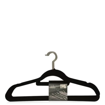 image of Stanford Home 10 Pack Velvet Hangers - Black