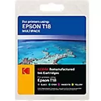 image of Kodak Ink Cartridge Compatible with Epson C13T18064012 18 CMYK Pack of 4