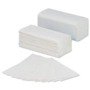 image of 5 Star Facilities Hand Towel V Fold Two ply Recycled Sheet Size 225x210mm 160 Sheets Per Sleeve White Pack of 20