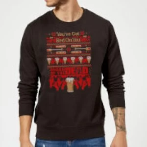 Image of Shaun Of The Dead You've Got Red On You Christmas Sweatshirt - Black