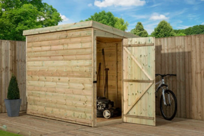 Image of Empire Sheds Empire 2000 Pent 5X4 Pressure Treated Tongue And Groove Wooden Garden Shed Door Right Side Panel (5' X 4' / 5ft X 4ft) (5X4)
