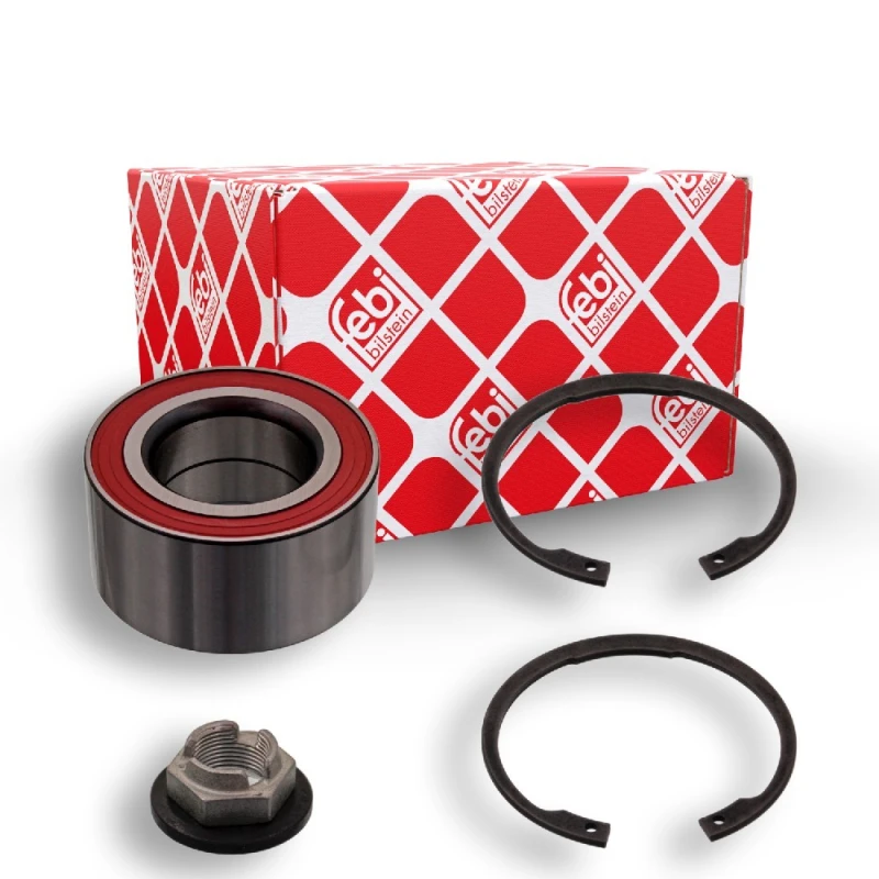 Image of FEBI BILSTEIN 19265 Wheel bearing kit with axle nut, Front Axle Right Wheel Bearing Kit (654)