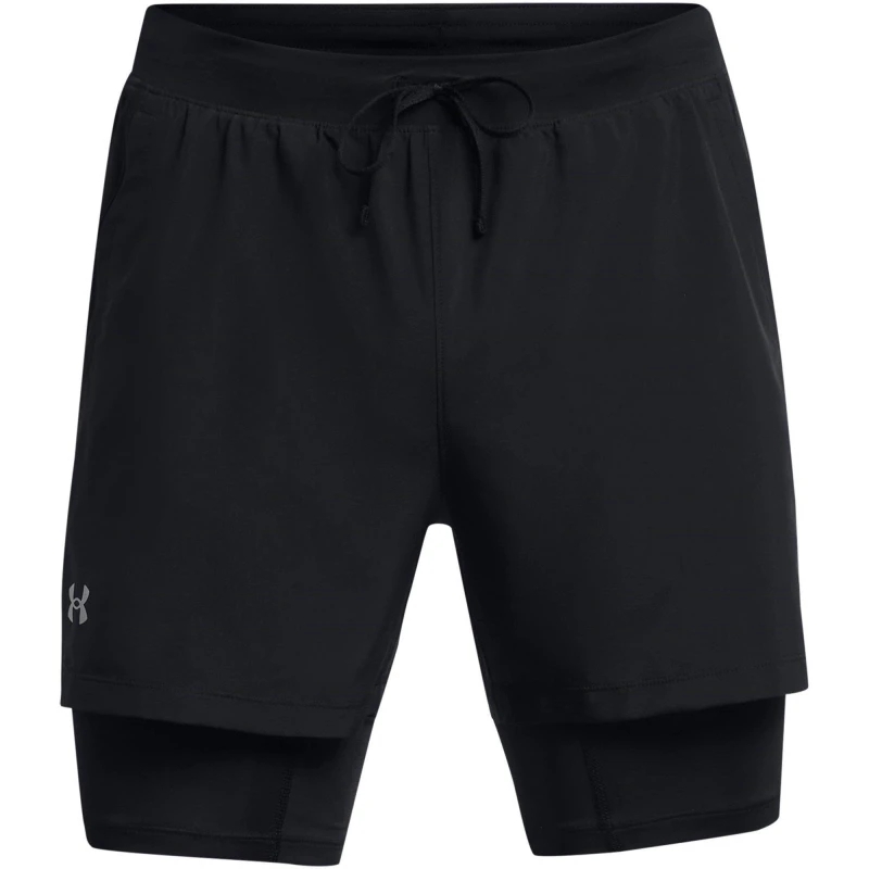 Image of Under Armour Armour UA Launch 2-in-1 7 Shorts Mens - Black XL