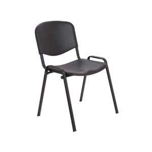 image of TC Office Polypropylene Canteen Chair, Black