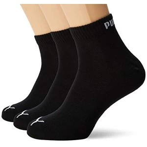 image of Puma Short Crew Unisex Sports Socks with Terry Sole Pack of 9, Unisex, Black / red